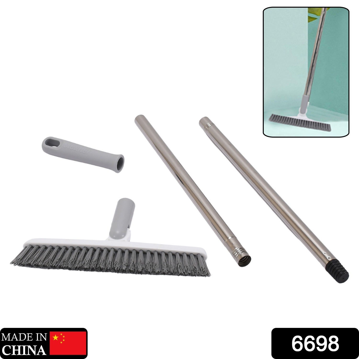6698 Brush Crevice Floor Scrub Brush Rotatable Brush Head Bathtub Clean Tool Long Handle Grout Scrubber Indoor Kitchen Push Broom DeoDap 6698 Brush Crevice Floor Scrub Brush Rotatable Brush Head Bathtub Clean Tool Long Handle Grout Scrubber Indoor Kitchen Push Broom DeoDap